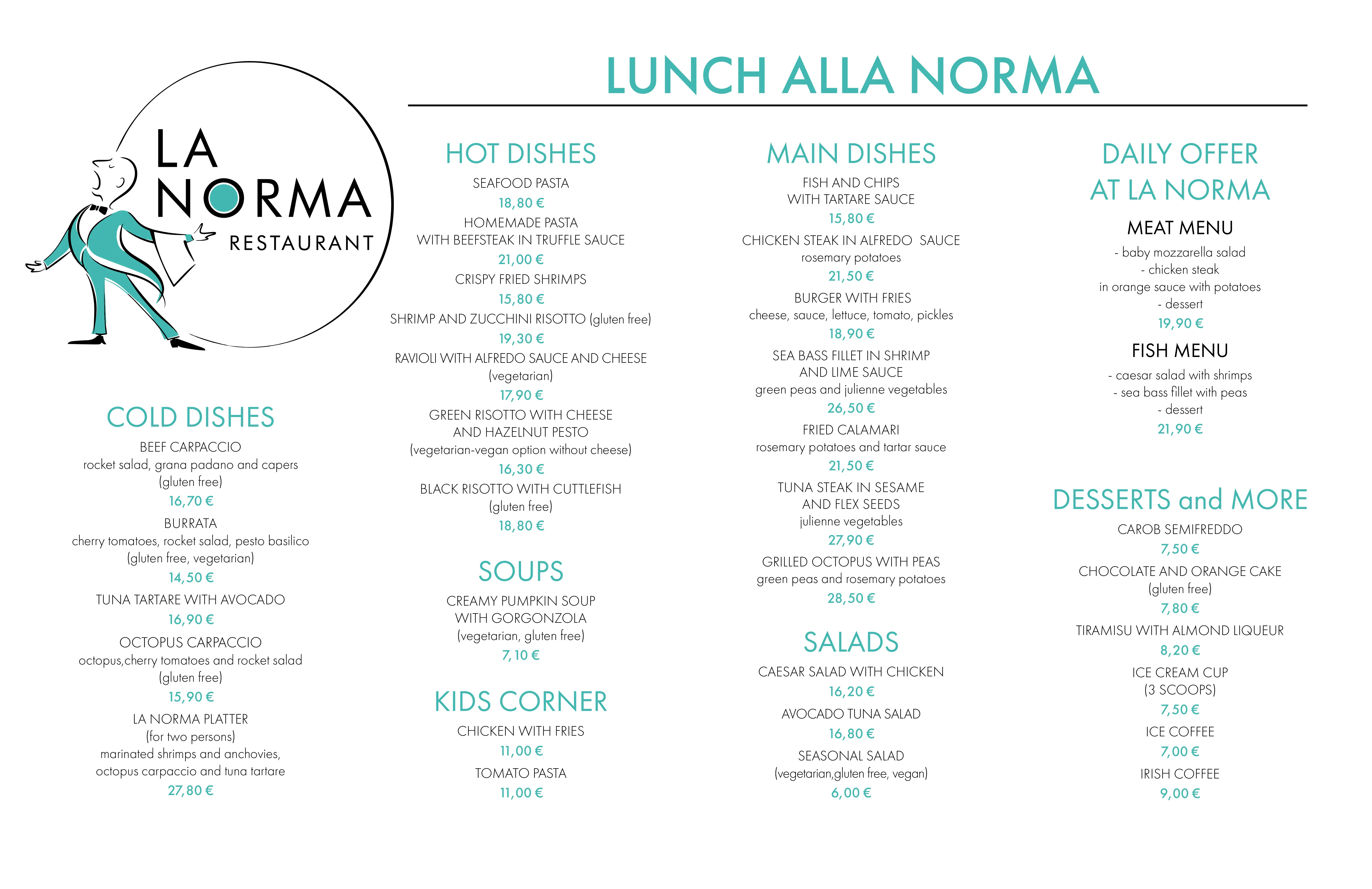 lunch menu